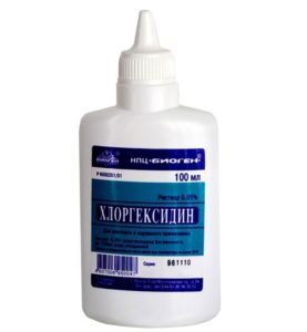 Хлоргексидин применяется в качестве антисептика