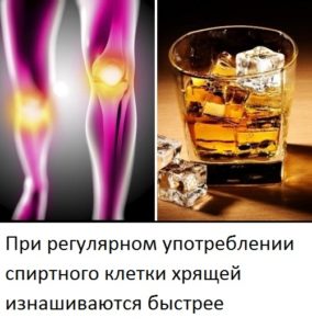 После алкоголя болят колени